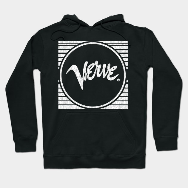 Stripe Retro Verve Records 1956 Hoodie by Hidarsup Bahagiarsa